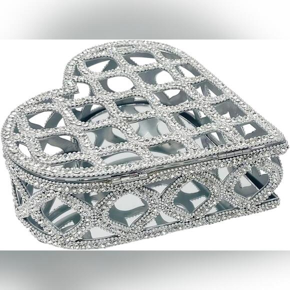 NIB Godinger Jewel Jewelry Vanity Box Organizer, Heart Shaped - Picture 1 of 2